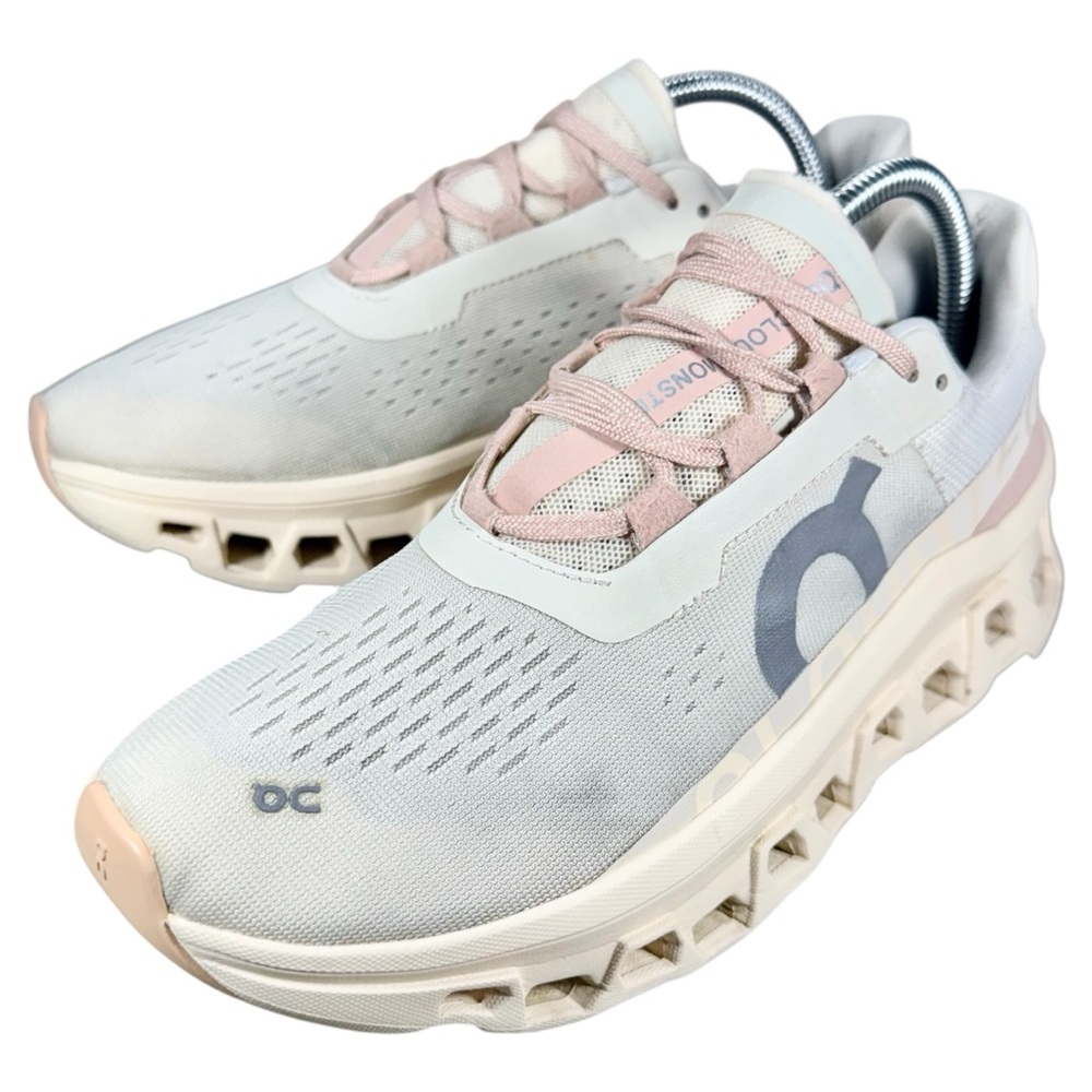 On Cloud Women’s Cloud Monster Running Shoes Size 9 Moon (Cream) Fawn (Tan)